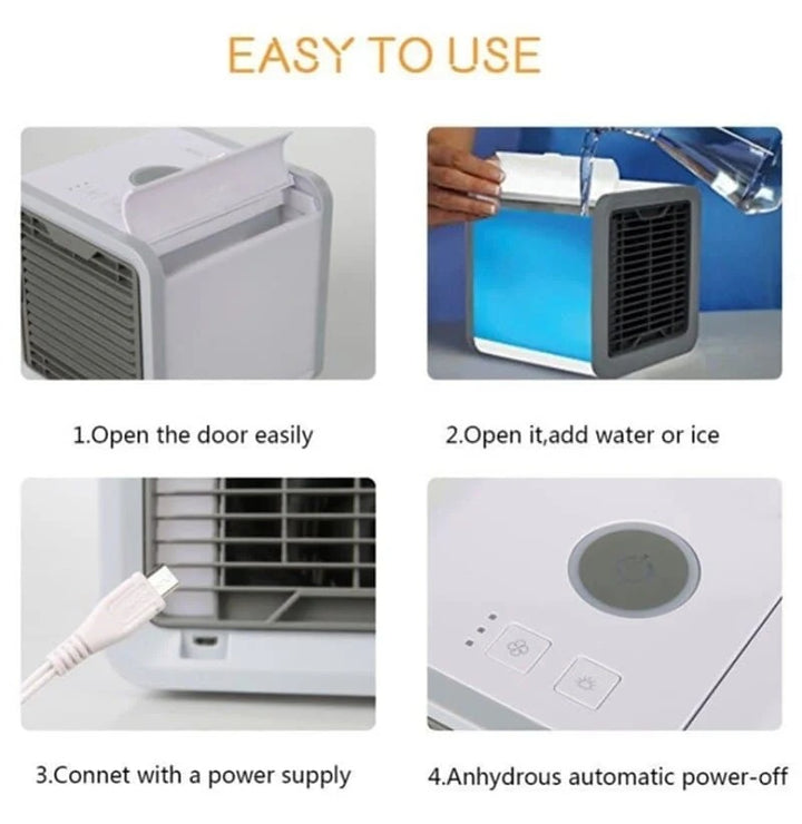 Aire Acondicionado Portátil Climatizador Evaporativo Mini USB