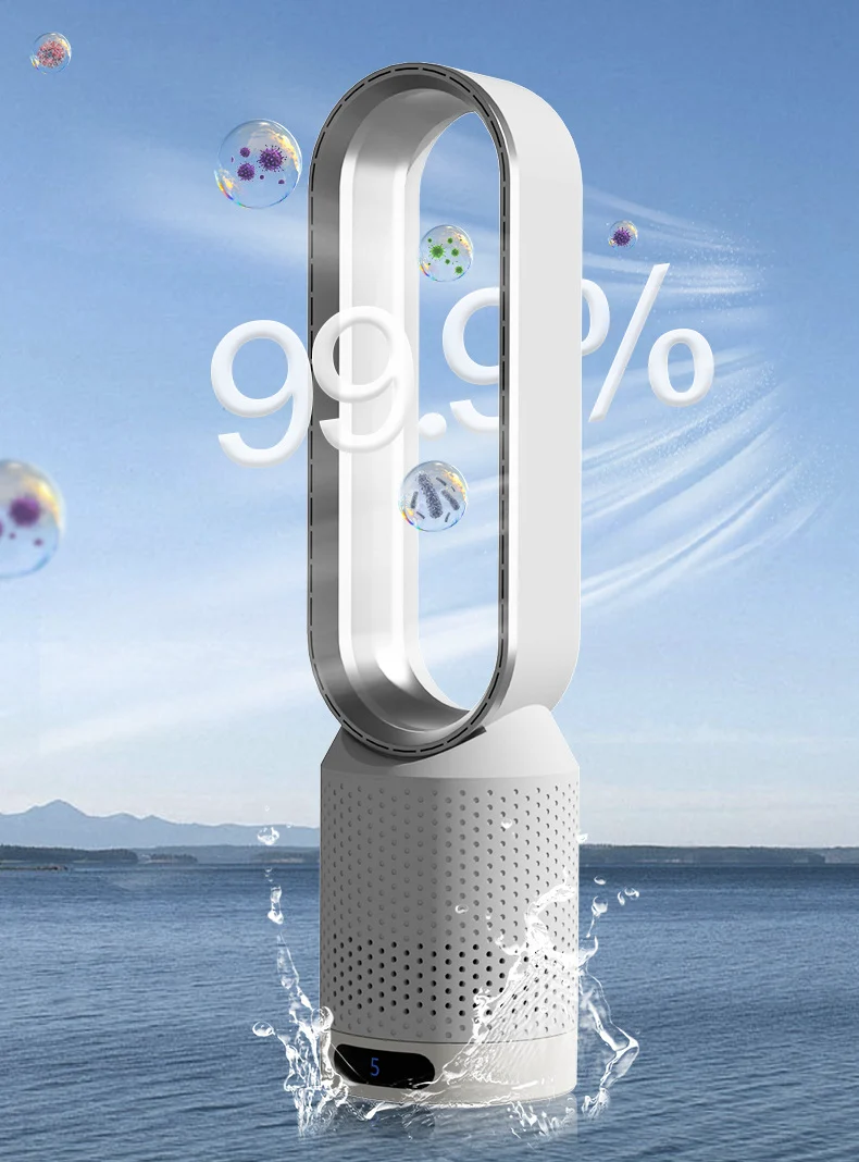 Ventilador Sin Aspas De Torre Silencioso Oscilante Portátil