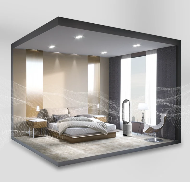 Ventilador Sin Aspas De Torre Silencioso Oscilante Portátil